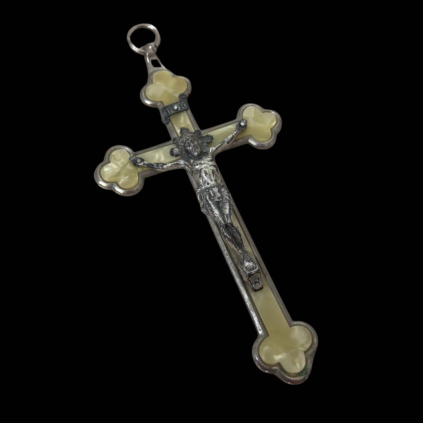 Antique Crucifix Pendant with Bakelite German