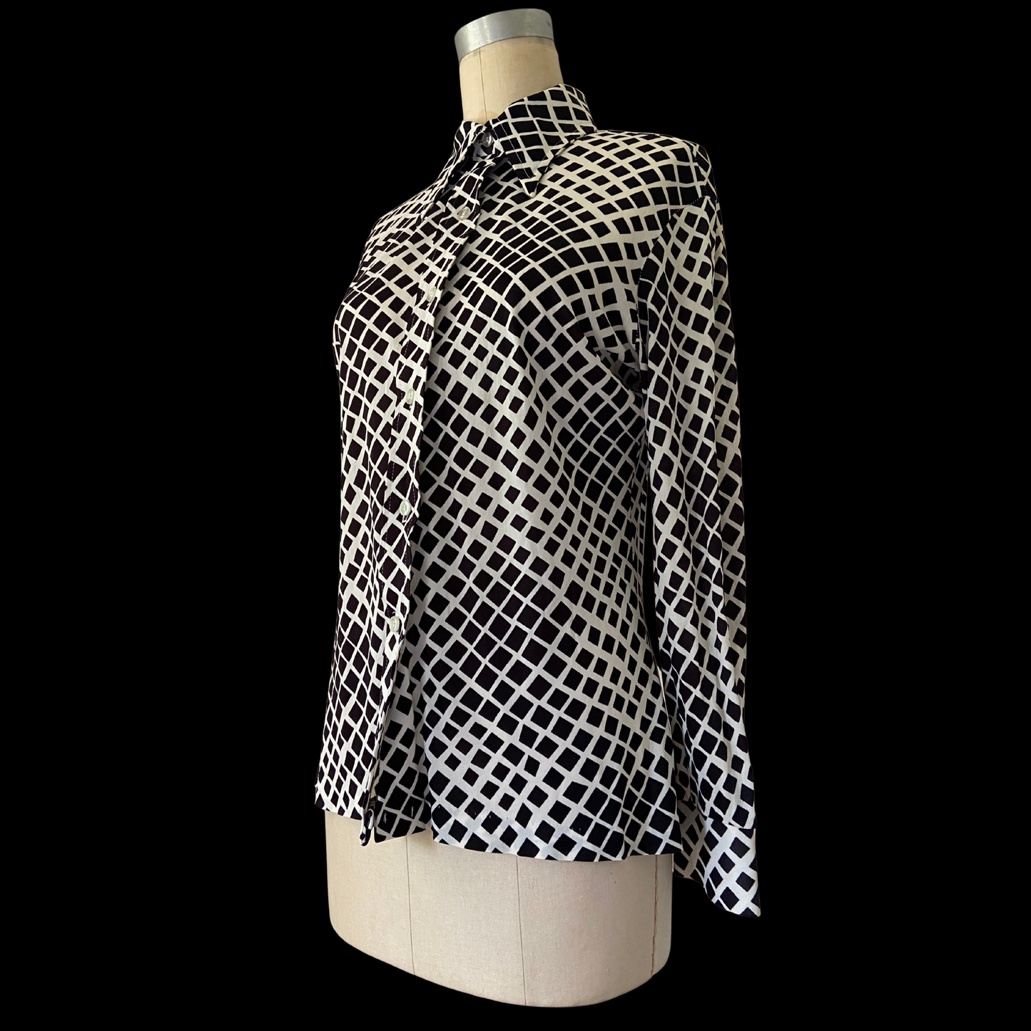 1970s Op Art Disco Shirt
