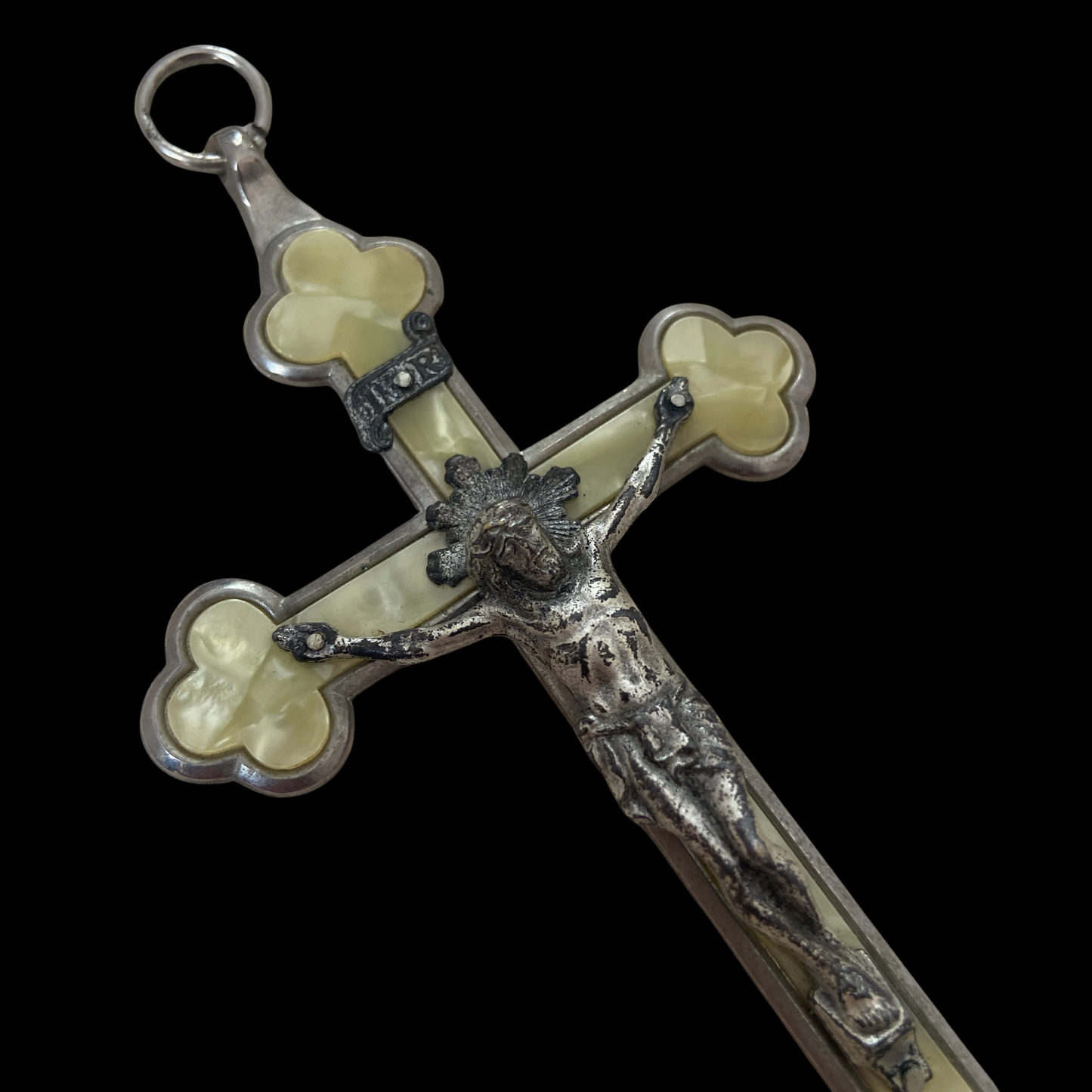 Antique Crucifix Pendant with Bakelite German