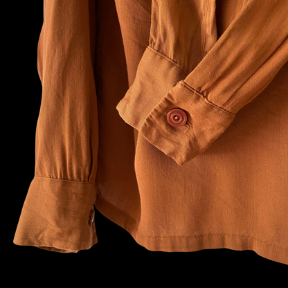 1940s Rayon Gaberdine Loop Collar