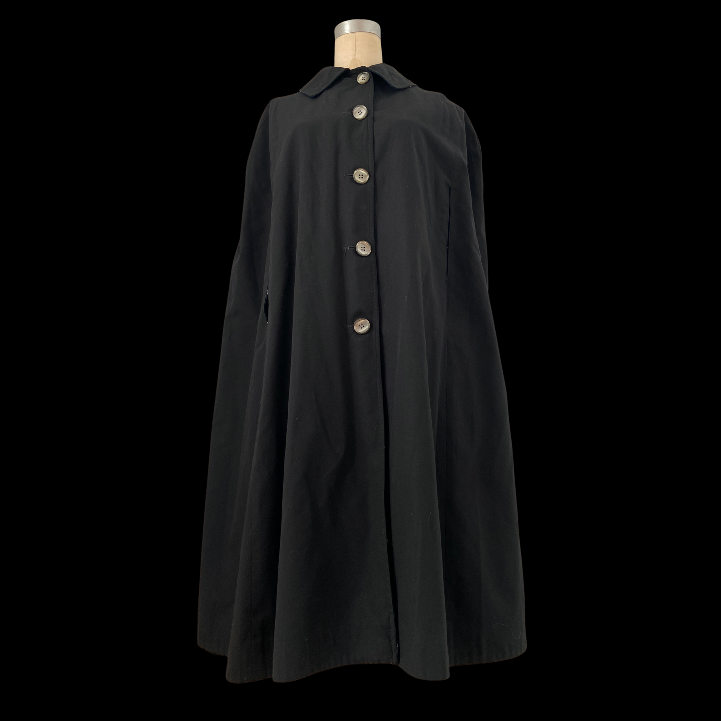 1970s Wool and Gaberdine Reversible Tartan Cape