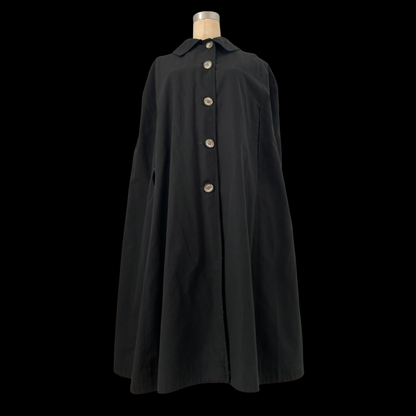 1970s Wool and Gaberdine Reversible Tartan Cape