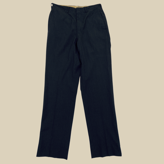 1950s Gray Black Wool Work Pants 30 in Waist