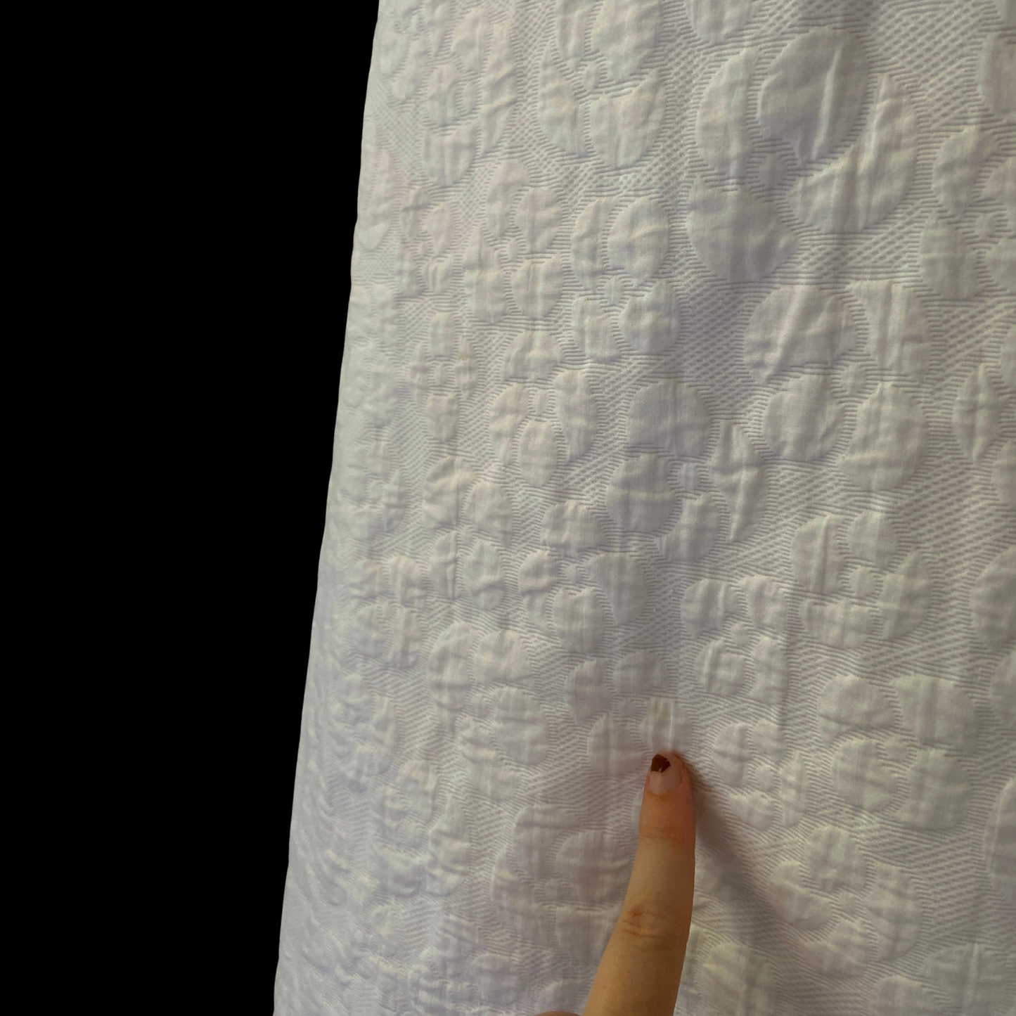 1960s 1970s Quilted Cotton Maxi Skirt