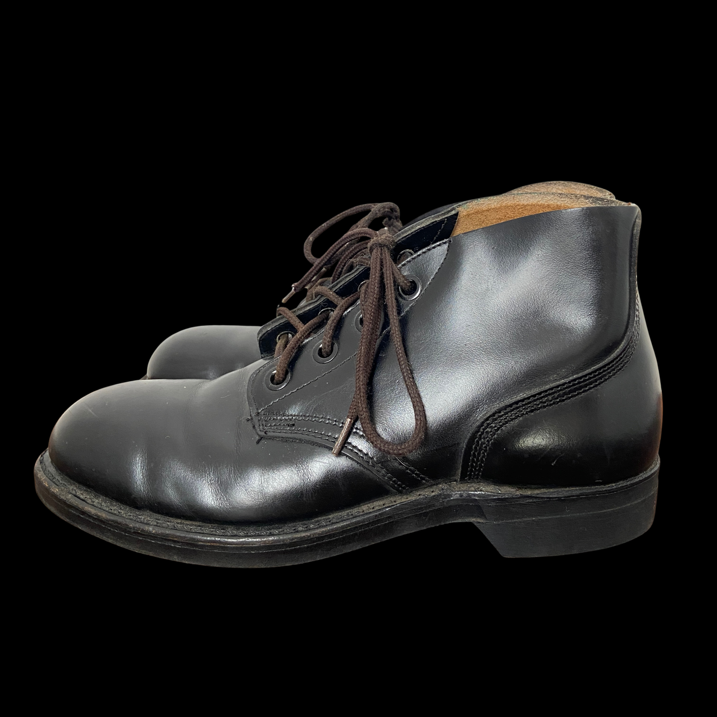 1970s Boondocker Boots Black Steel Toe