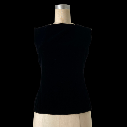 1950s Black Velvet Shell Top