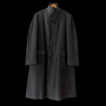 1940s Men's Black Wool Coat Clipper Craft