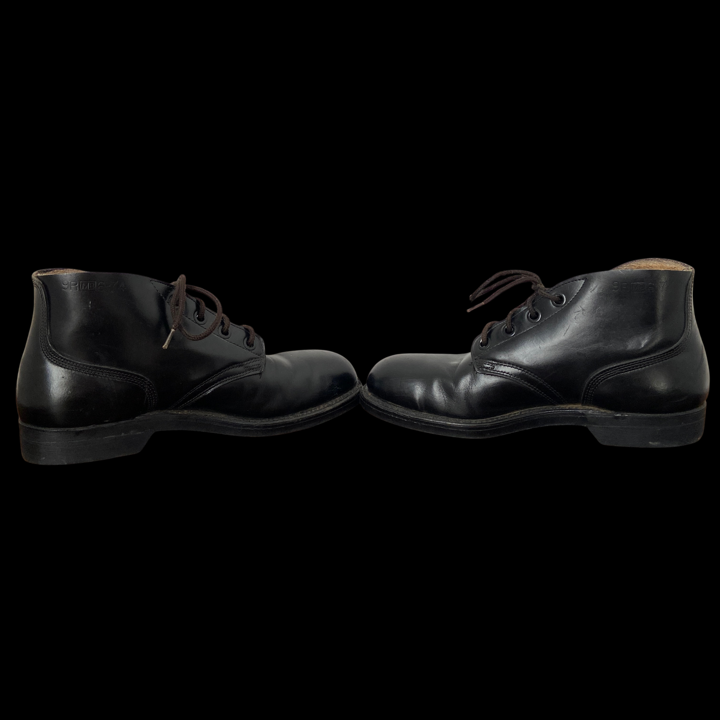 1970s Boondocker Boots Black Steel Toe