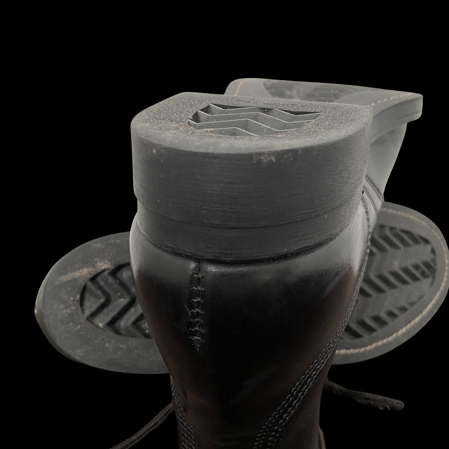 1970s Boondocker Boots Black Steel Toe