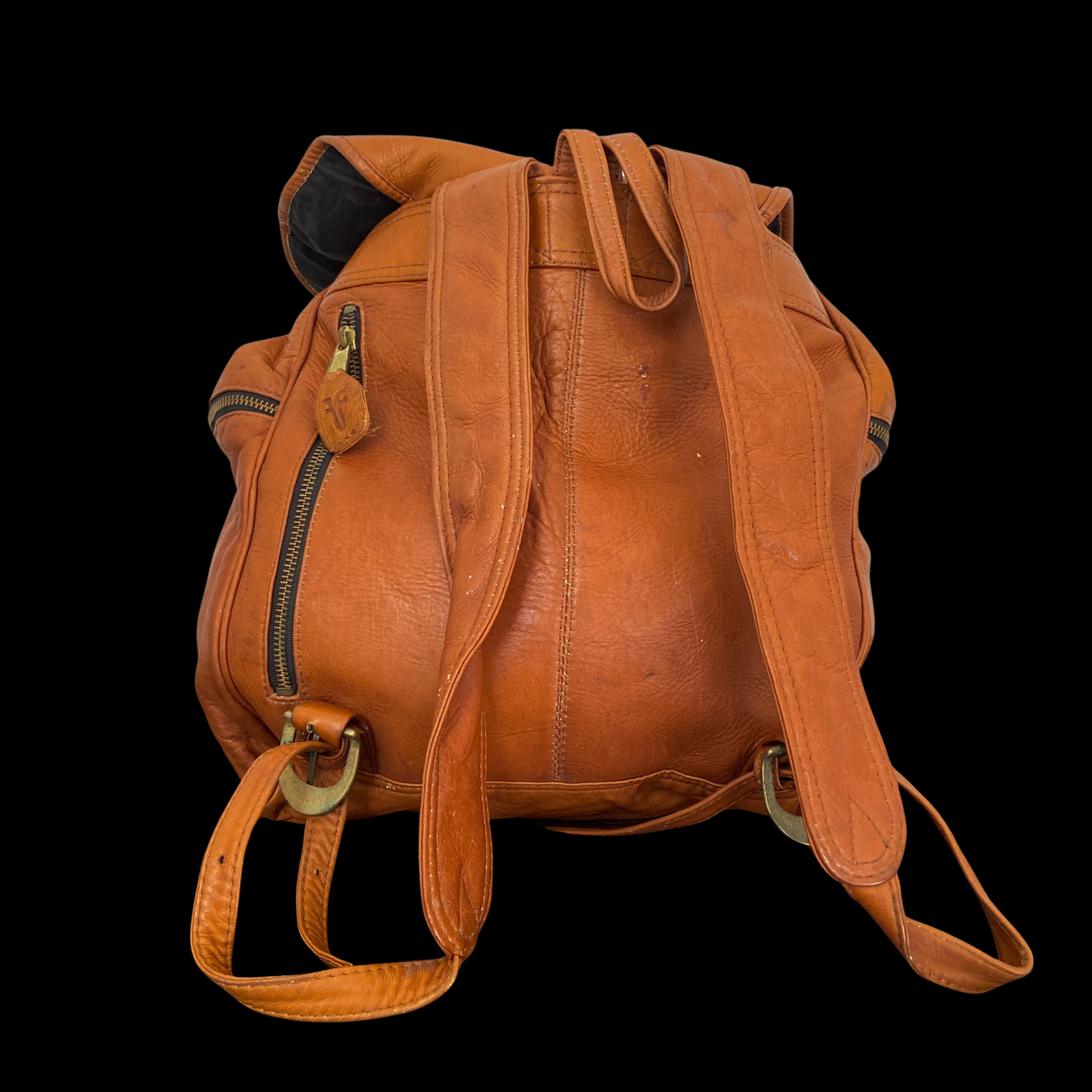 Vintage Frye Brown Leather Backpack