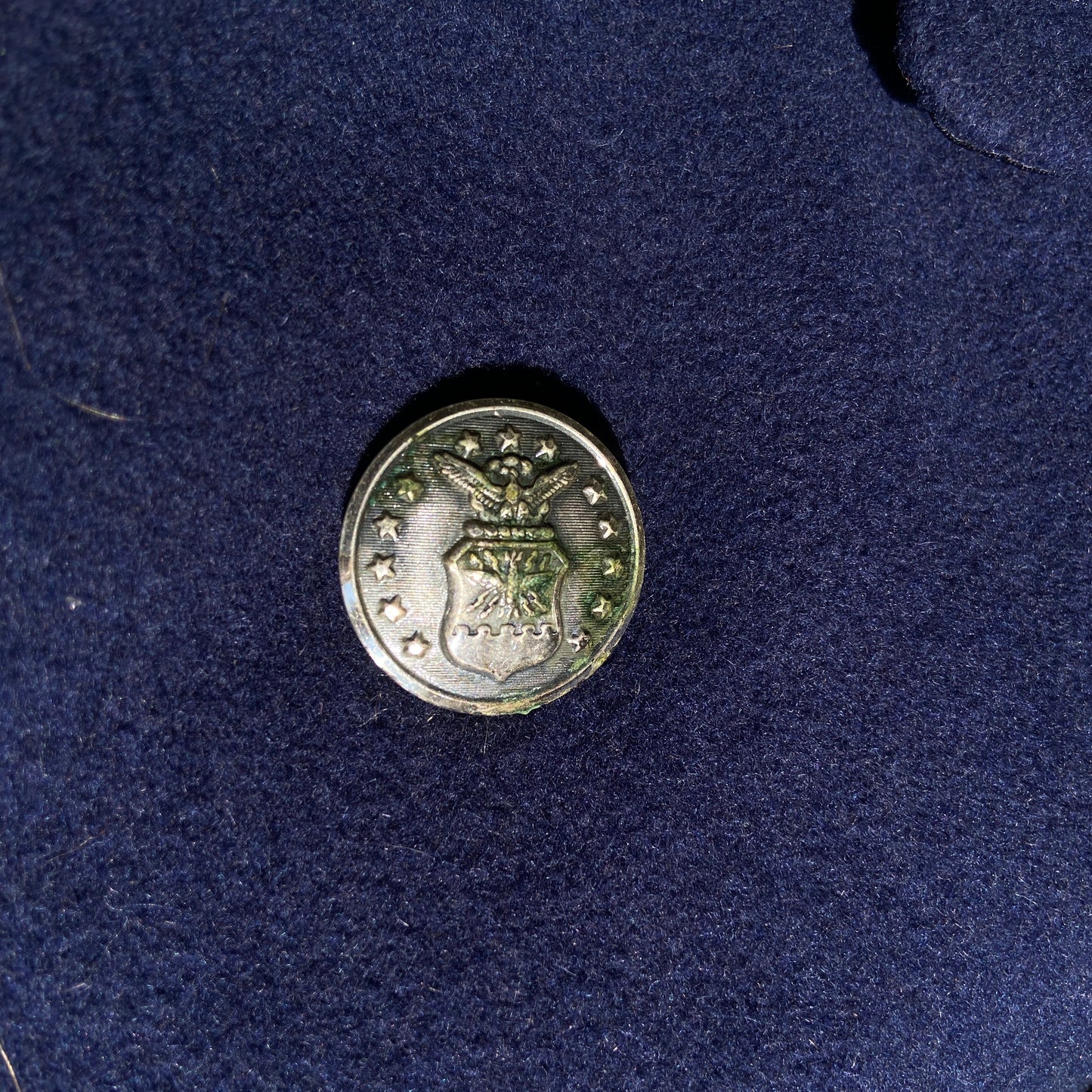 1960s Blue Wool Military Peacoat