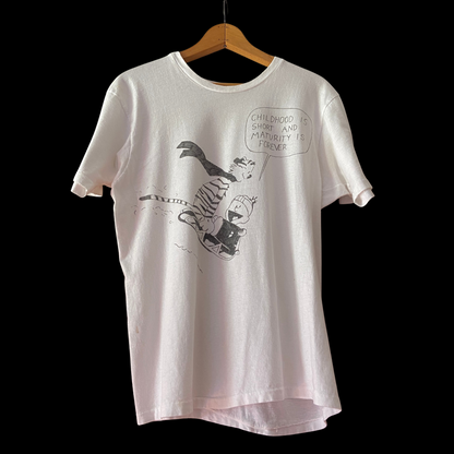 1980s 1990s Calvin and Hobbes Tee Shirt Hand Drawn
