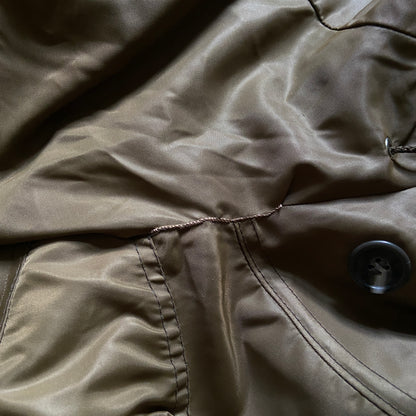 1960s Brown Parka Coat Hooded Gripper Zipper