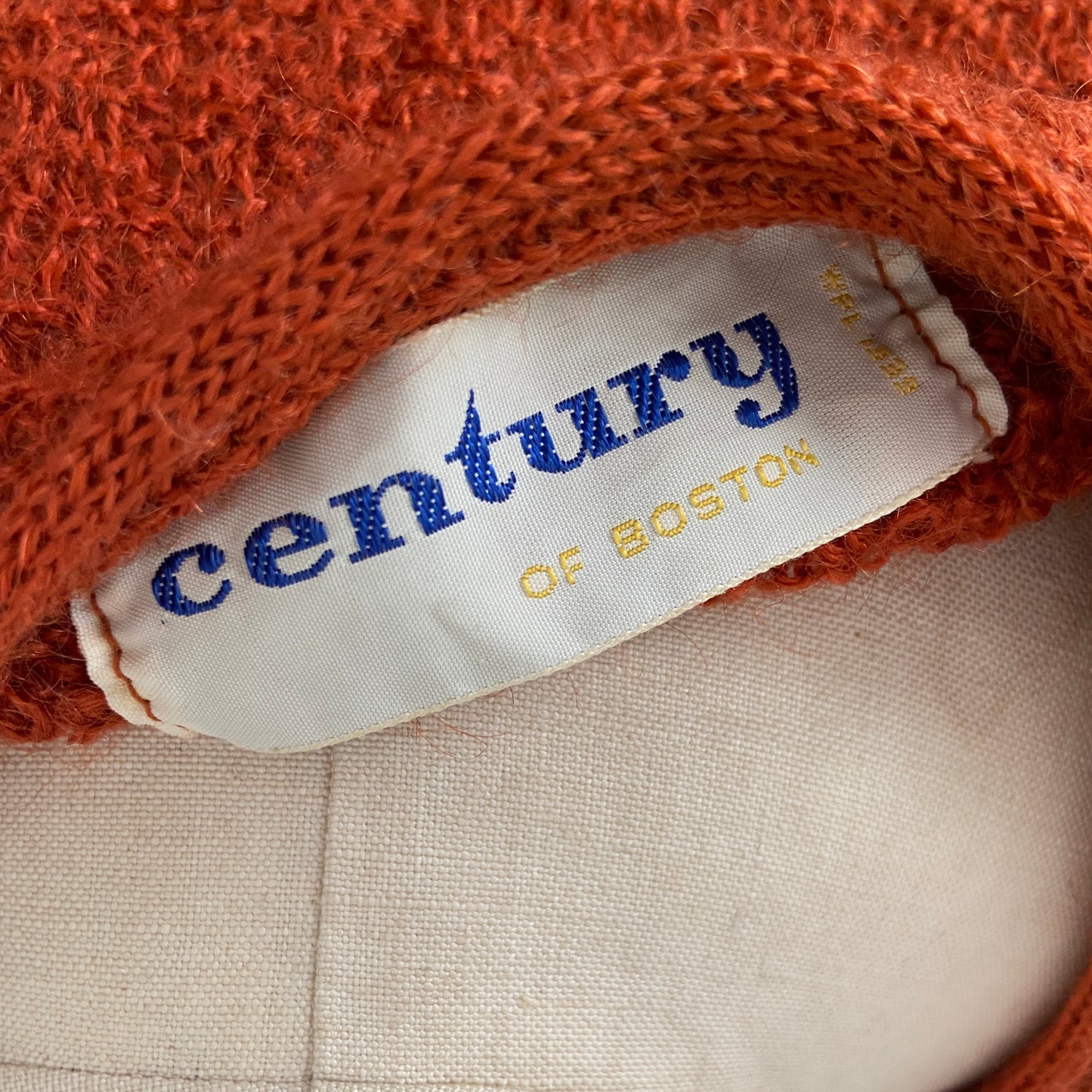 1960s Orange Bouclé Wool Cardigan