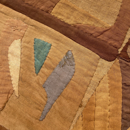 19th Century Egyptian Revival Applique Wall Hanging with Original Finials