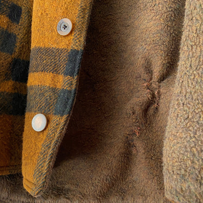 1960s Orange Plaid Wool Jacket