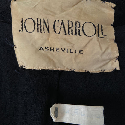 1940s Black Wool Blazer Forstmann