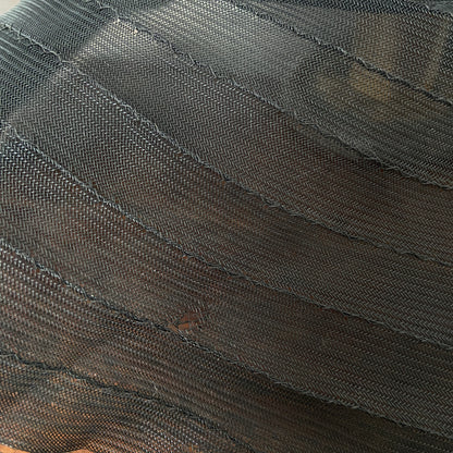 1940s Black Sheer Hat with Velvet Ribbon Bow