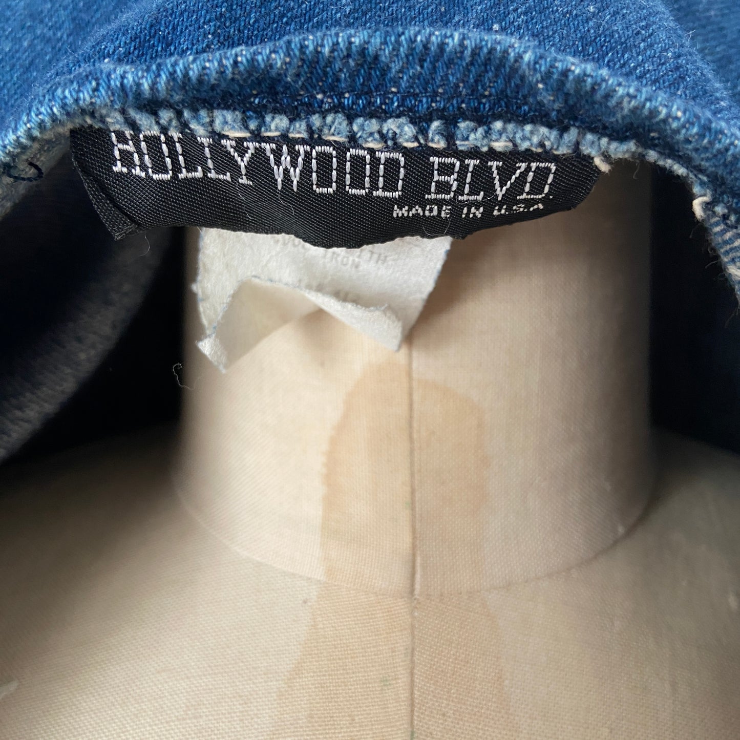 1980s Punk Denim Double Zipper Dress