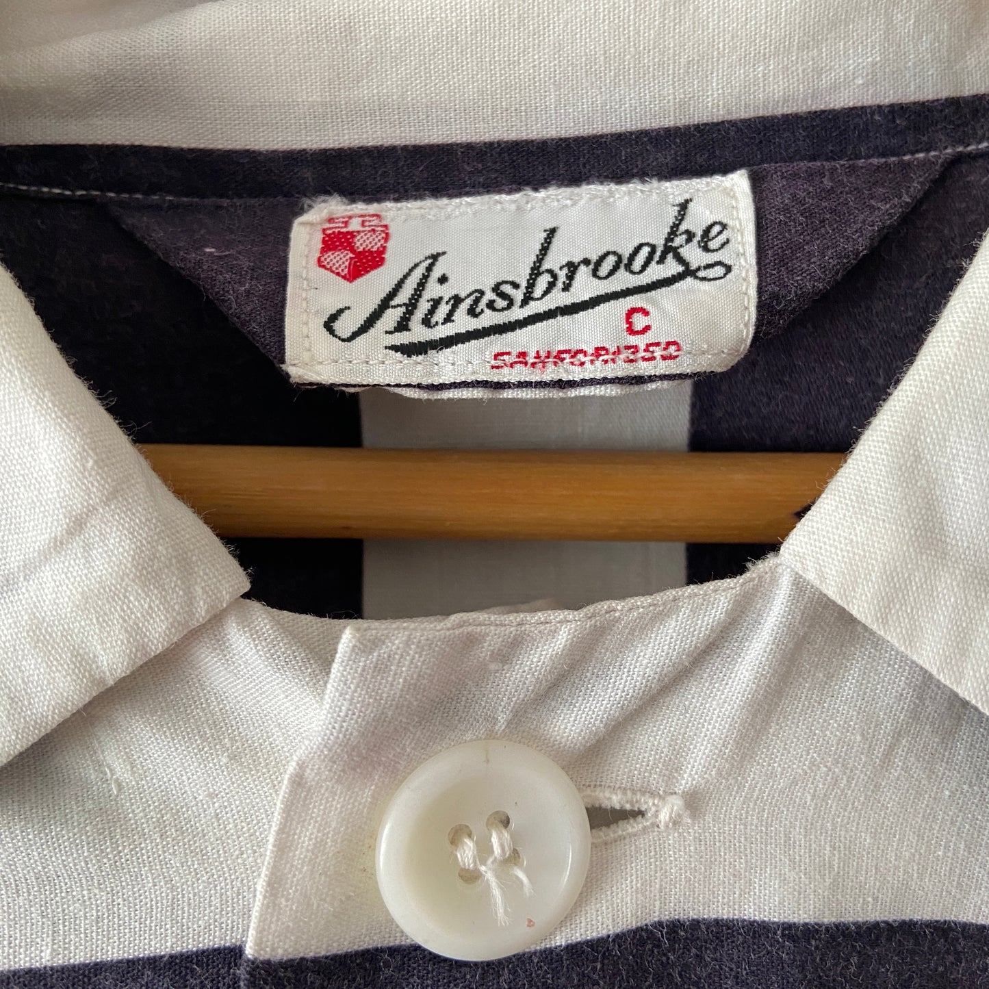 1940s 1950s Black and White Striped Cotton Top Prisoner of Love