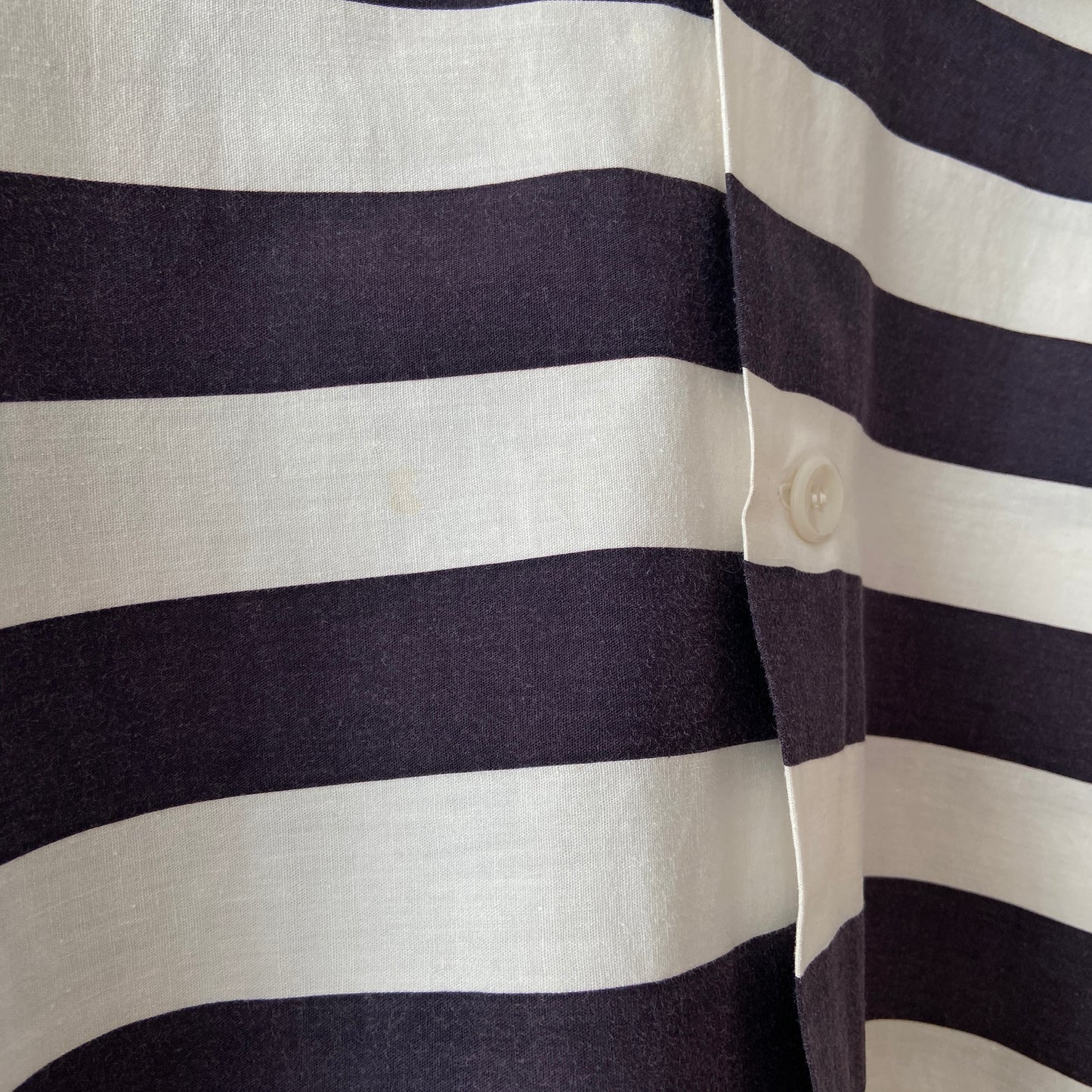 1940s 1950s Black and White Striped Cotton Top Prisoner of Love