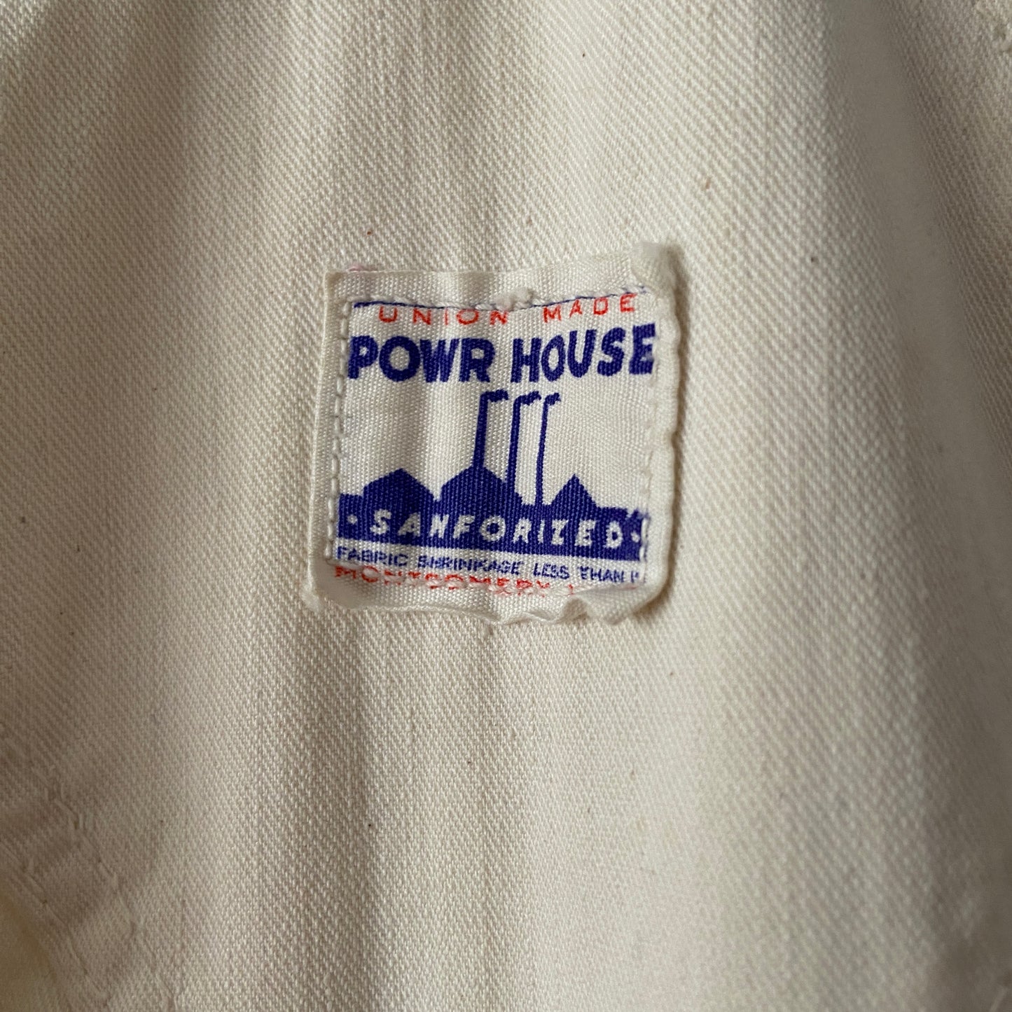 1940s "Powr House" White Cotton Overalls