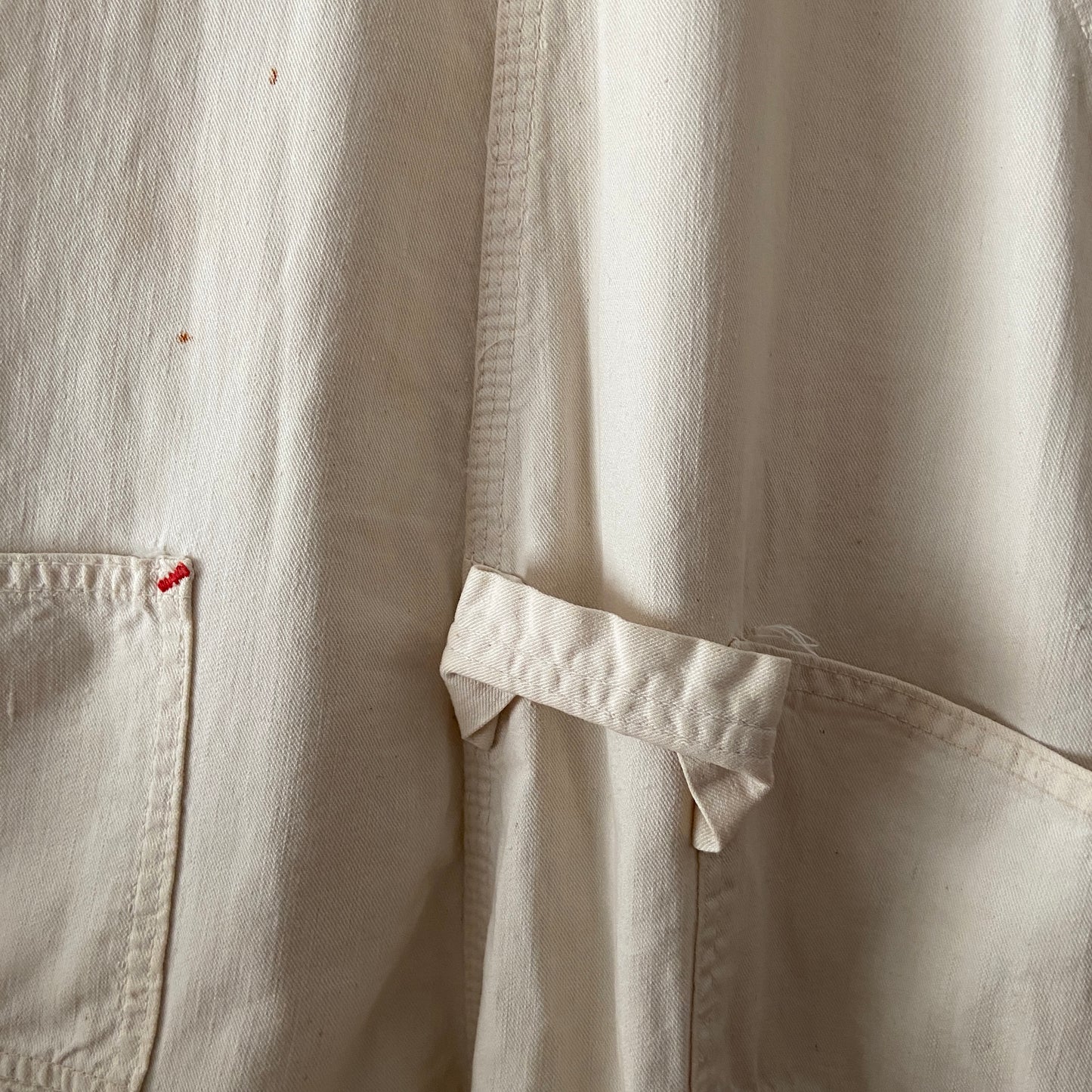 1940s "Powr House" White Cotton Overalls