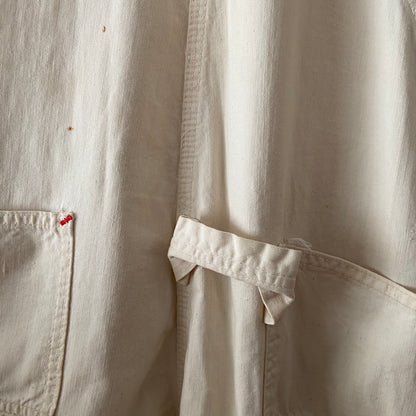 1940s "Powr House" White Cotton Overalls