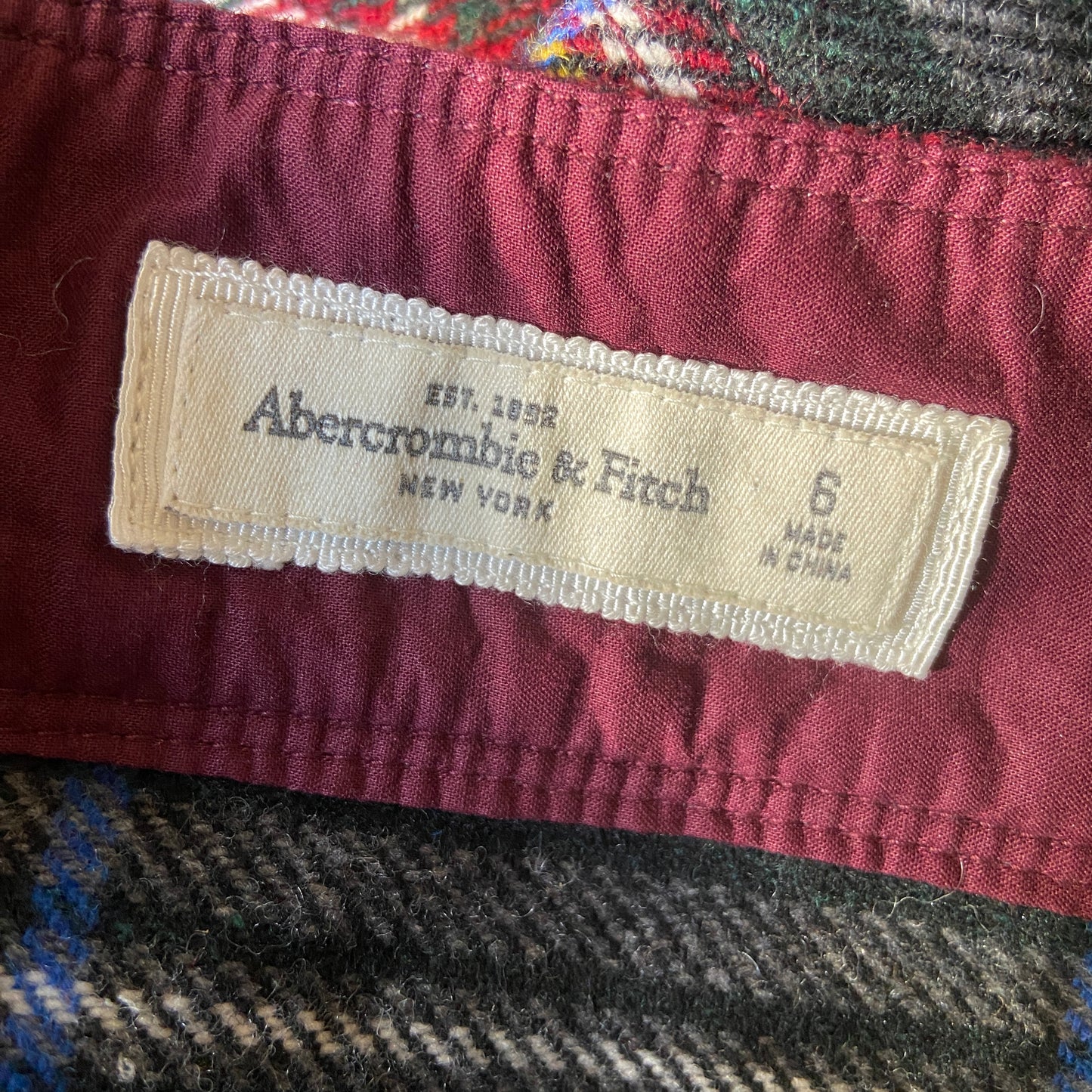 2000s Abercrombie & Fitch Wool Micro Mini Skirt