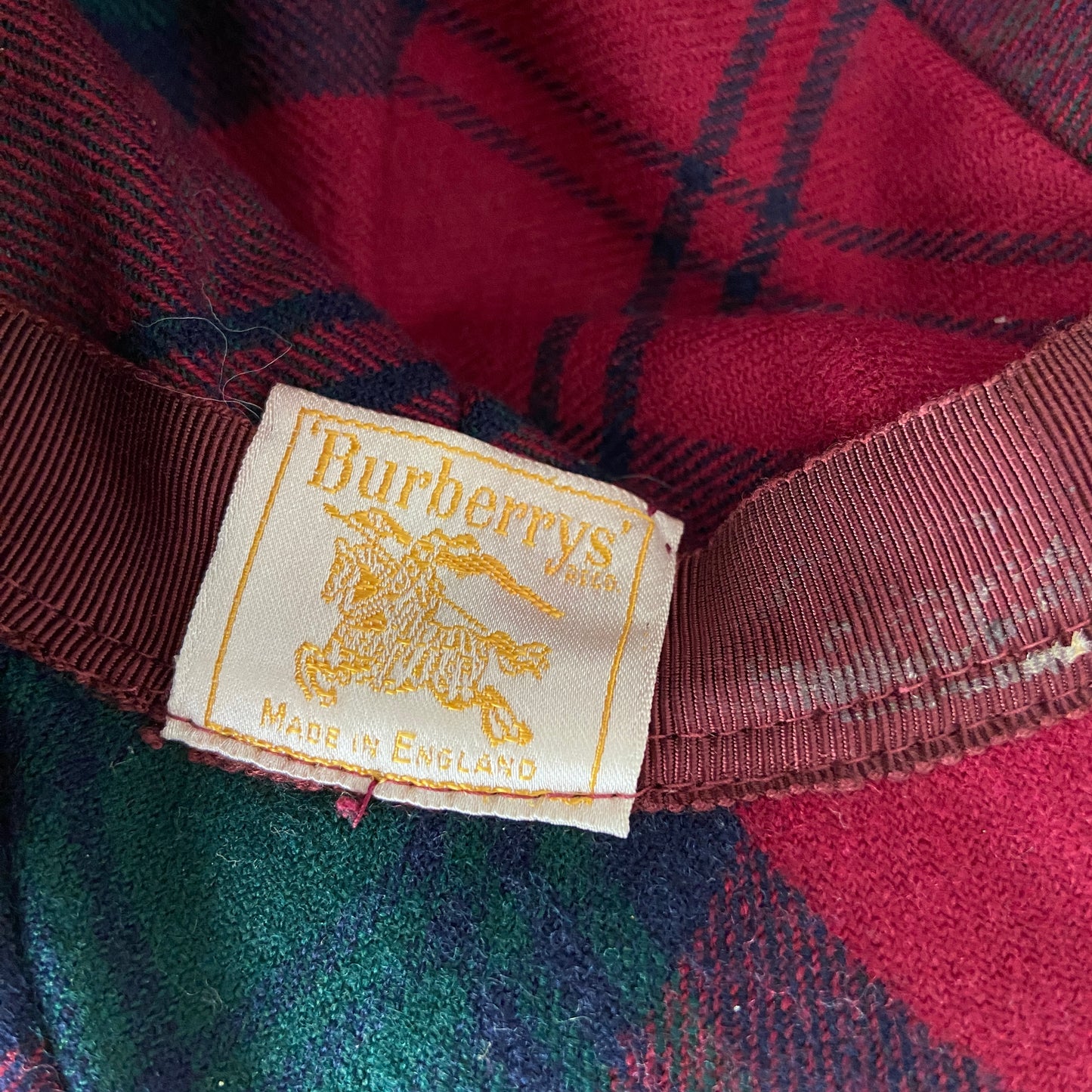 1950s 1960s Burberry Wool Plaid and Gaberdine Reversible Cape with Hat