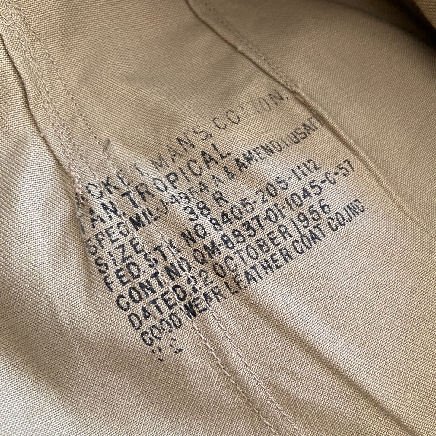 1950s Air Force Tan Tropical Jacket