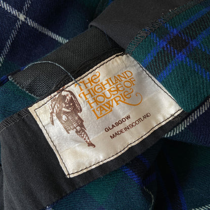 1970s Wool and Gaberdine Reversible Tartan Cape