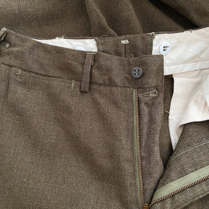 1950s Green Wool Army Field Pants