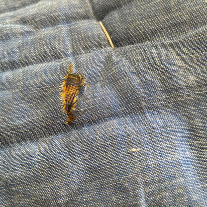 1930s 1940s Blue Floral Print Feed Sack Quilt