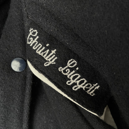 1980s Blue Wool Cheerleader Varsity Jacket