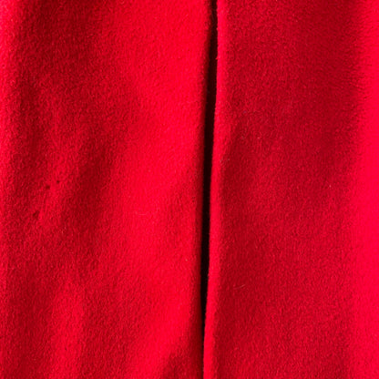 1950s Red Wool Coat with Gold Buttons