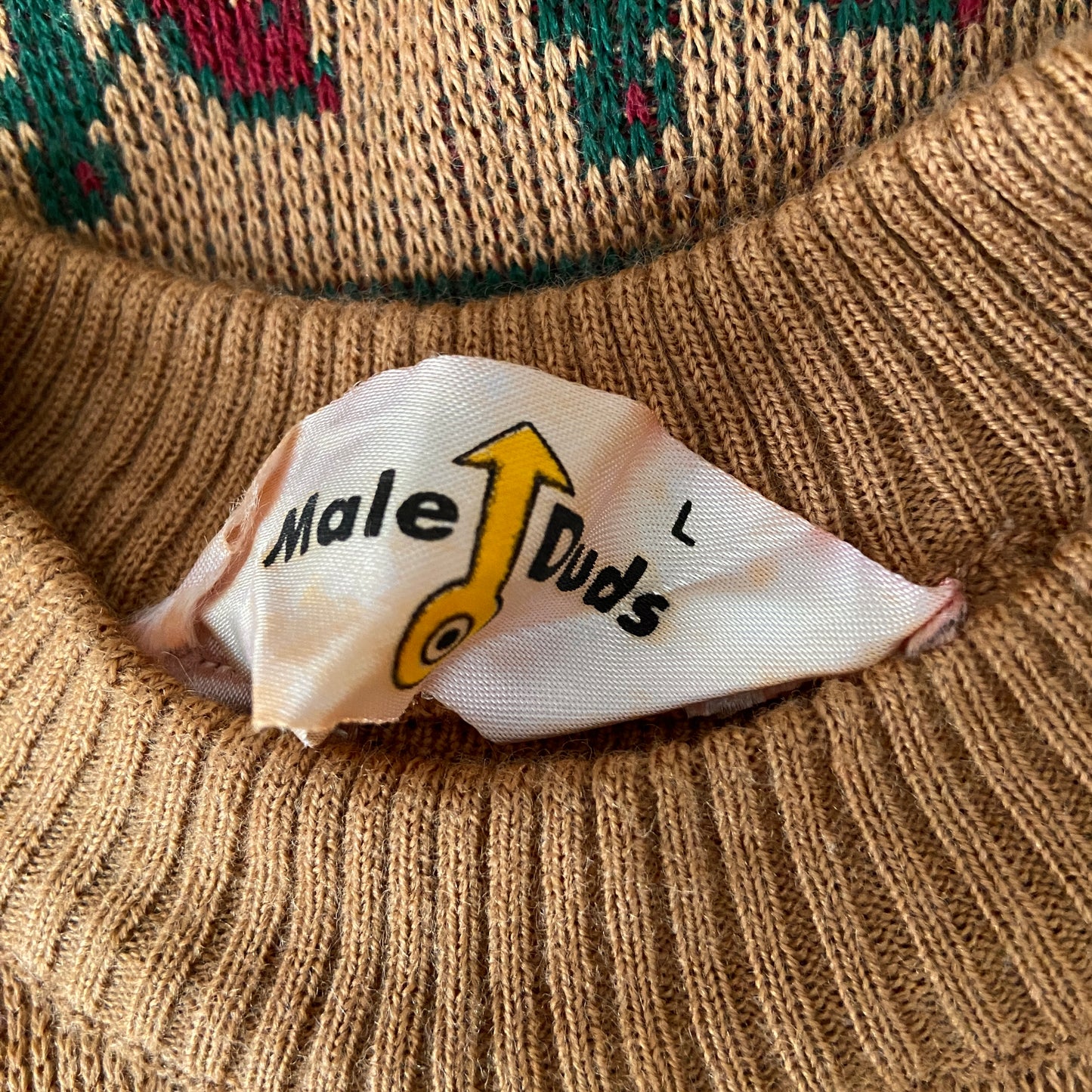 1960s Horse Rider and Snowflake Intarsia Sweater