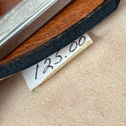 1990s Brown Leather Grommet Belt Custom Made