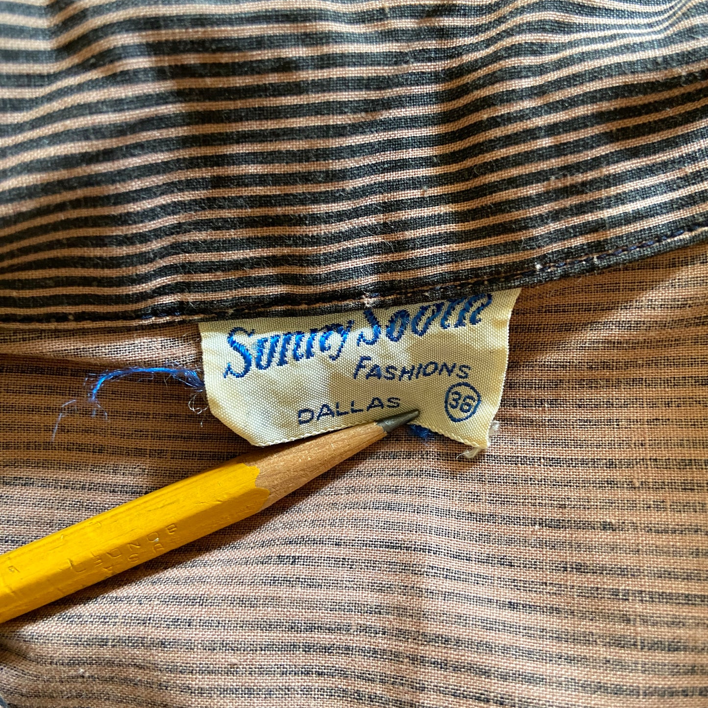 1940s Striped Cotton Buckle-back Top