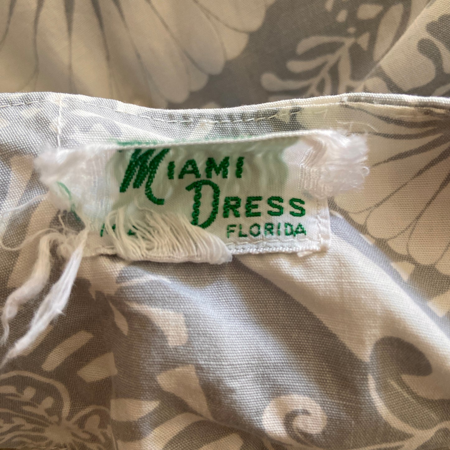 1960s Floral Cotton Shift Dress