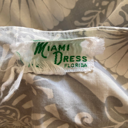 1960s Floral Cotton Shift Dress