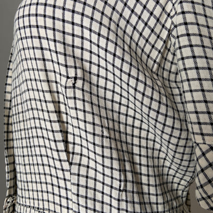 1940s 1950s Gingham Cotton Dress with Pockets