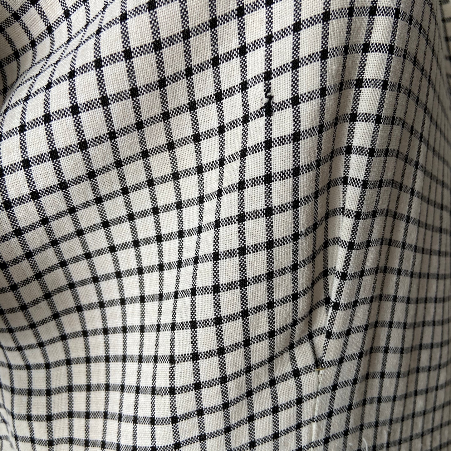 1940s 1950s Gingham Cotton Dress with Pockets