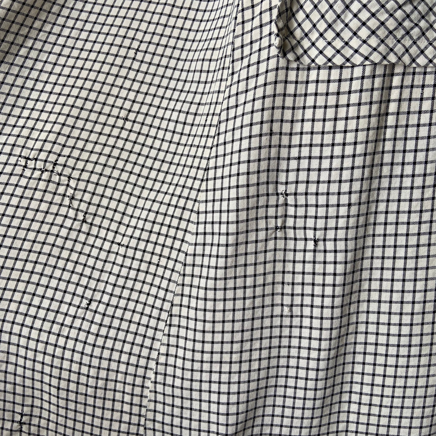 1940s 1950s Gingham Cotton Dress with Pockets