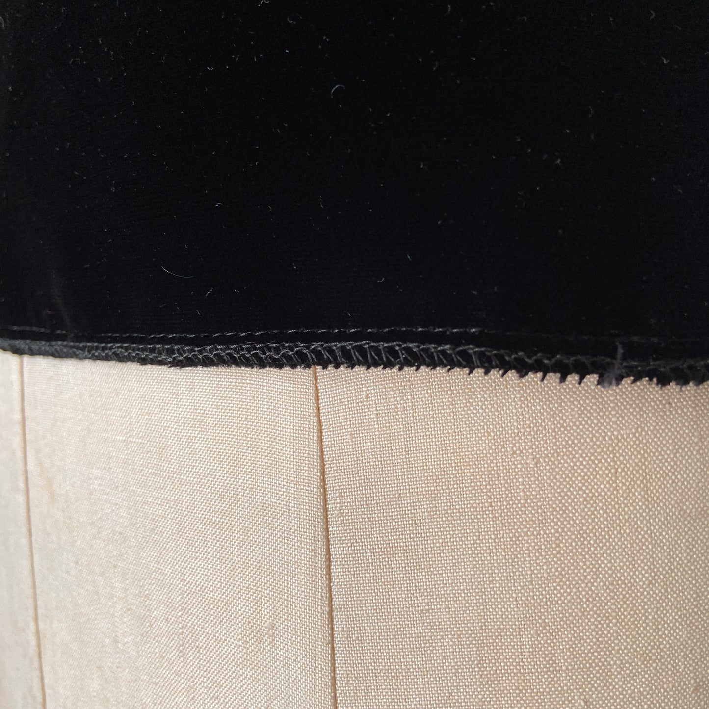 1950s Black Velvet Shell Top