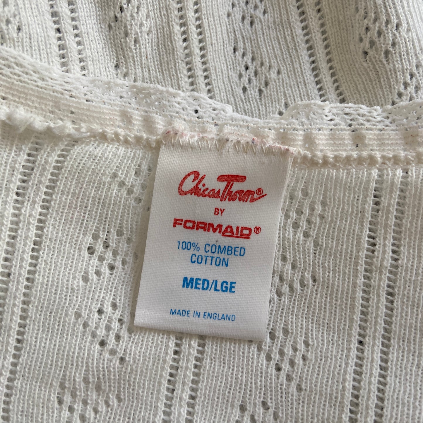 1980s Cotton Pointelle Top