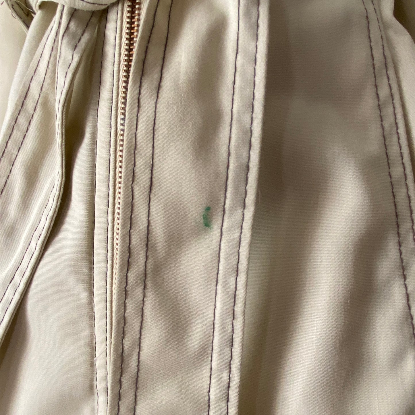 1970s Hooded Cream Trench Coat