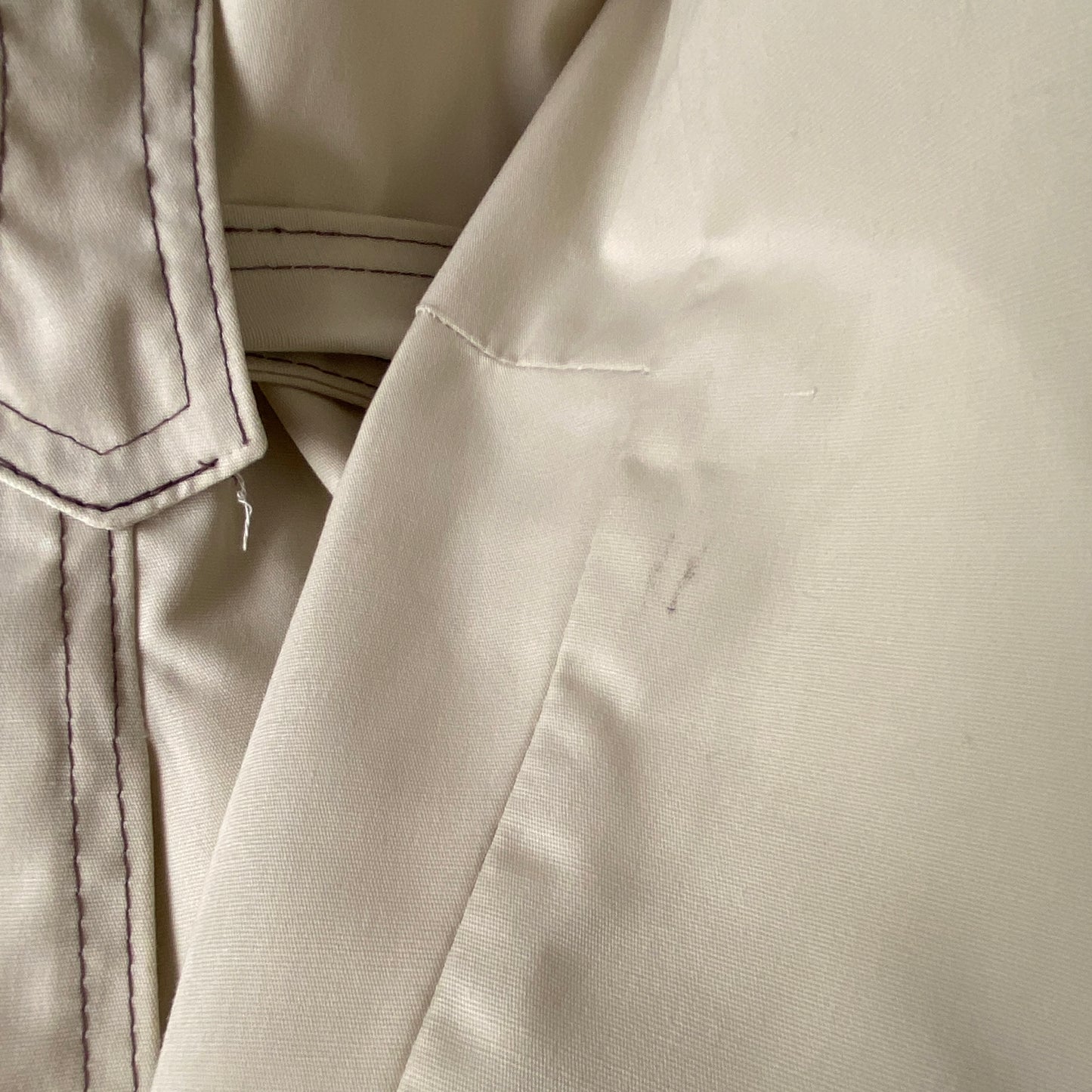 1970s Hooded Cream Trench Coat