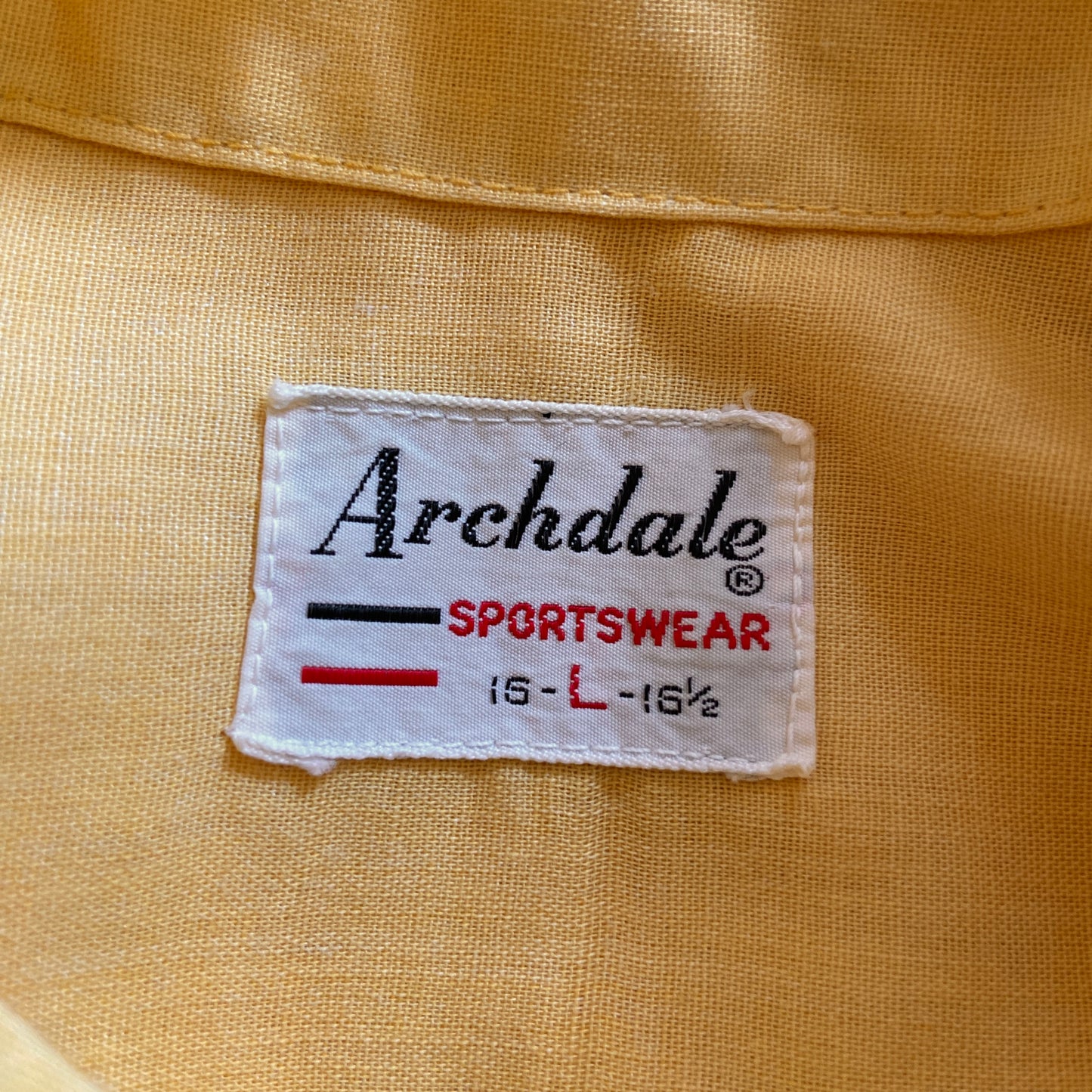1950s Yellow Loop Collar Shirt