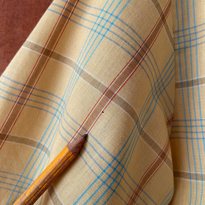1950s Yellow Plaid Cabana Short Set